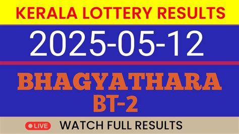 Kerala Lottery Result Live .